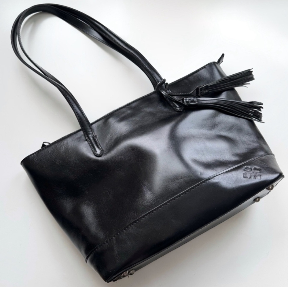 Patricia Nash Verzi Leather Tote Tassels Laptop Bag Work Bag Daily Staple